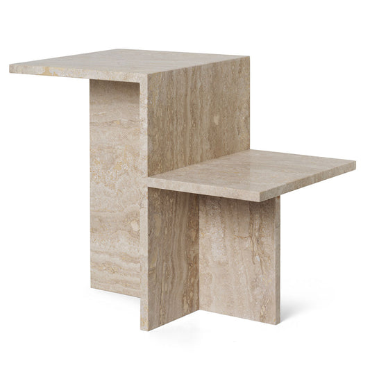 Distinct Side Table - Travertine