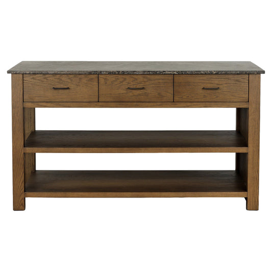 Divina Kitchen Island - Warm Gray Marble