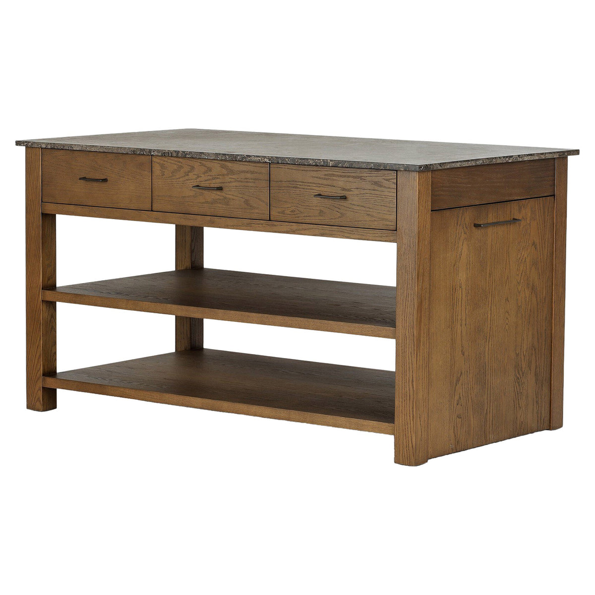 Divina Kitchen Island - Warm Gray Marble