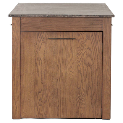 Divina Kitchen Island - Warm Gray Marble