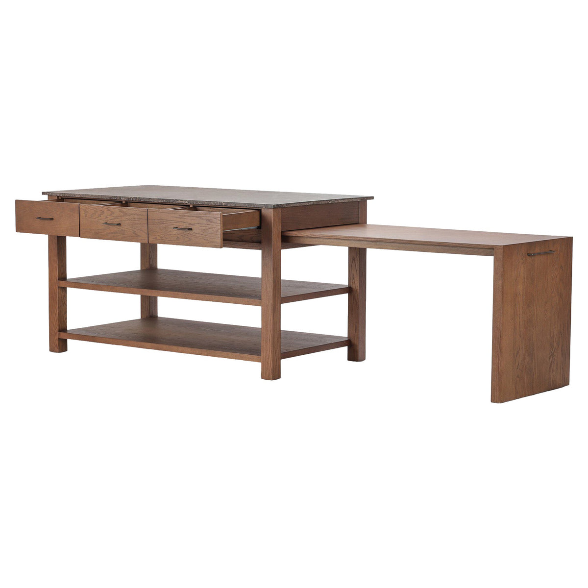 Divina Kitchen Island - Warm Gray Marble