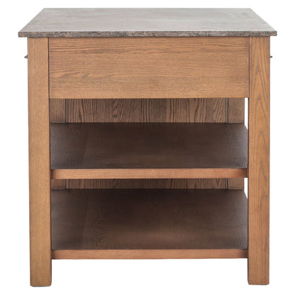 Divina Kitchen Island - Warm Gray Marble