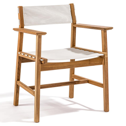 Djuro Armchair - White Batyline, Teak