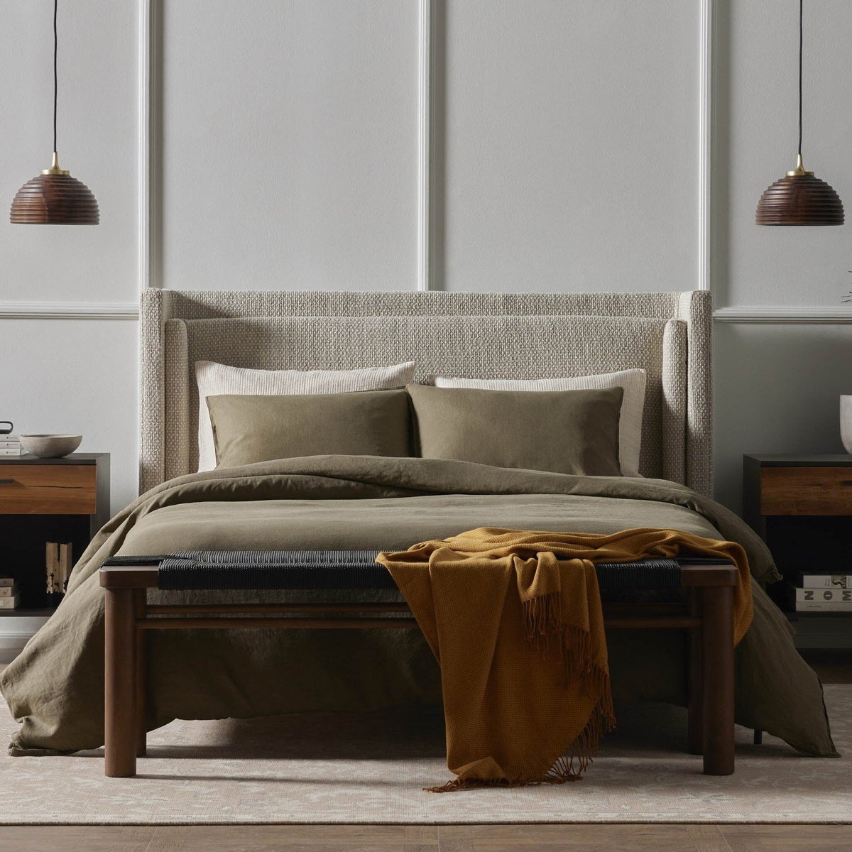 Dobson Bed - Perin Oatmeal