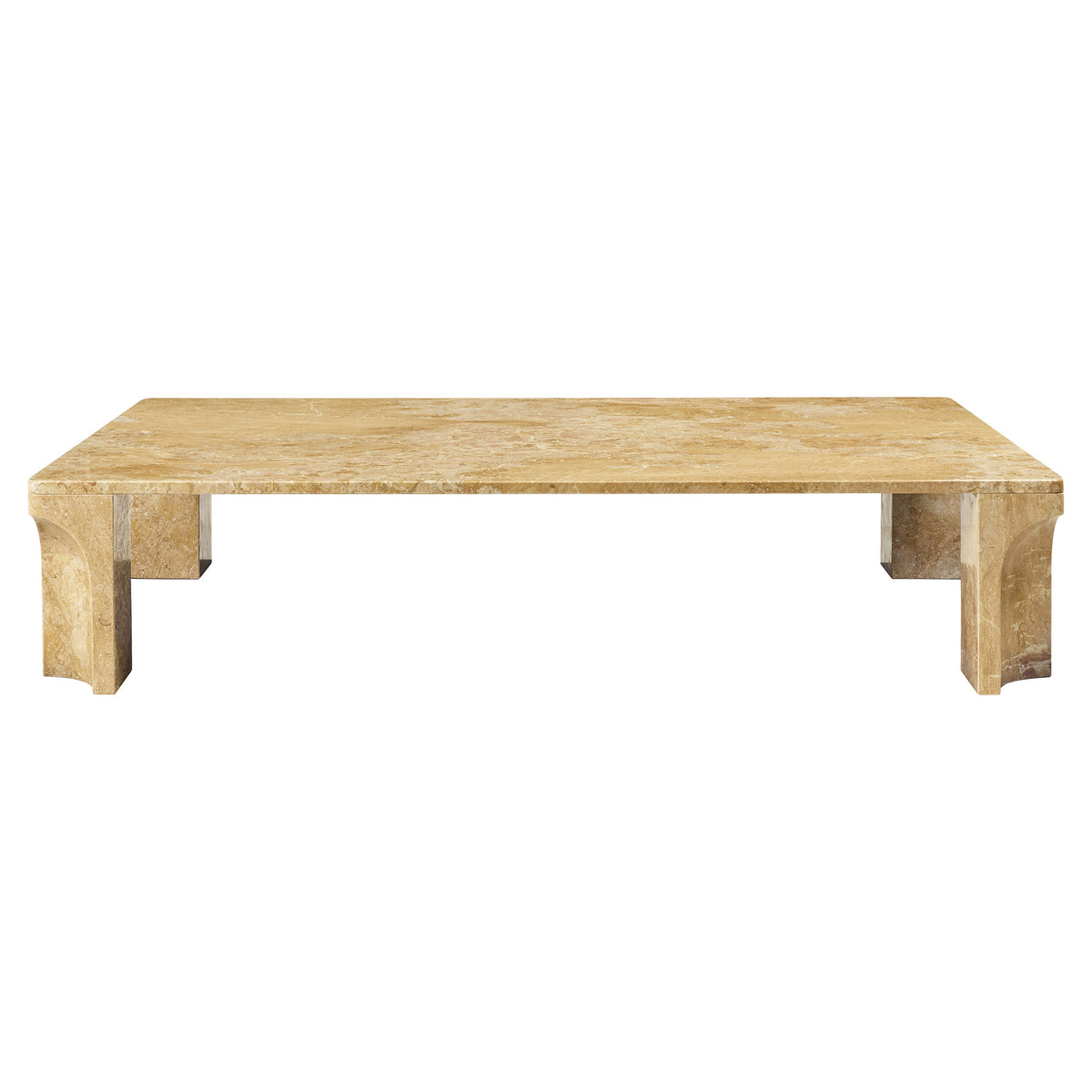 Doric Rectangular Coffee Table - Honey Amber