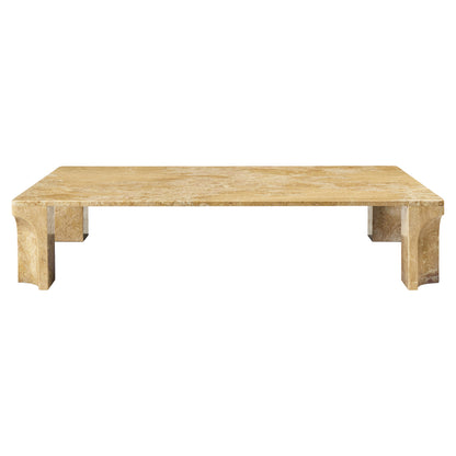 Doric Rectangular Coffee Table - Honey Amber
