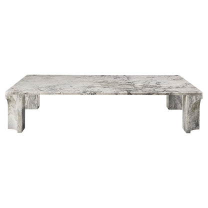 Doric Rectangular Coffee Table - Stormy Gray Marble