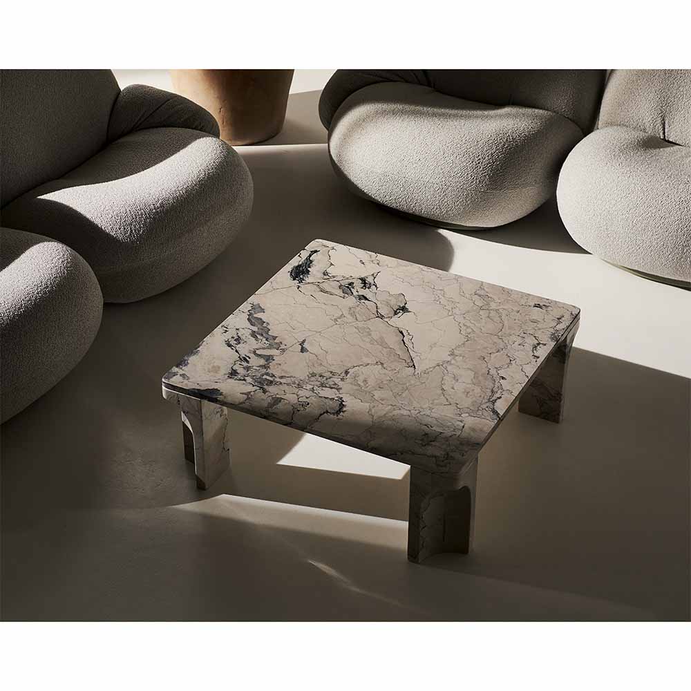 Doric Square Coffee Table - Electric Gray