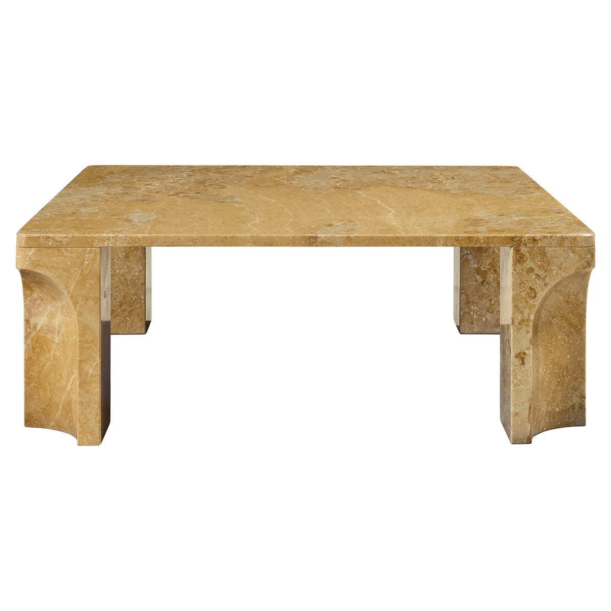 Doric Square Coffee Table - Honey Amber