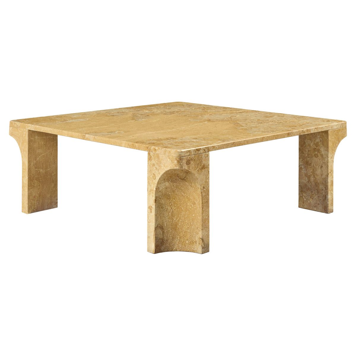Doric Square Coffee Table - Honey Amber