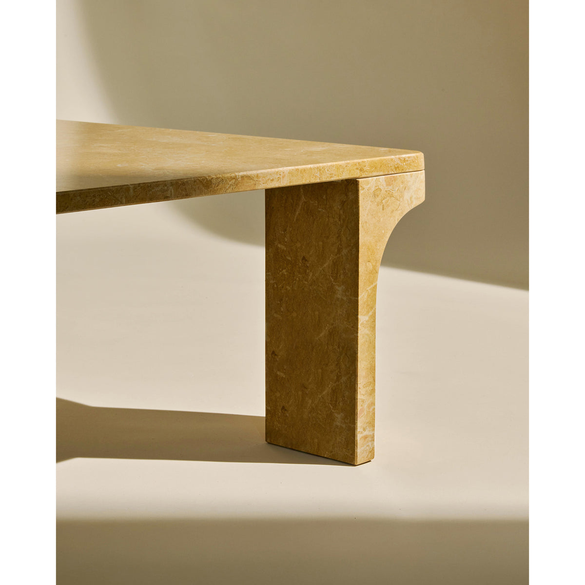 Doric Rectangular Coffee Table - Honey Amber
