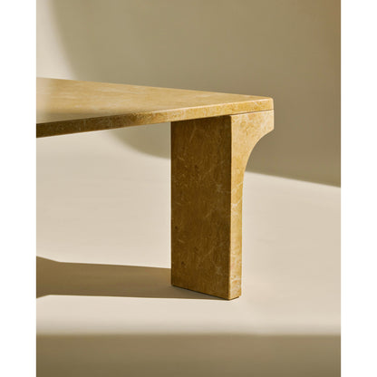 Doric Rectangular Coffee Table - Honey Amber