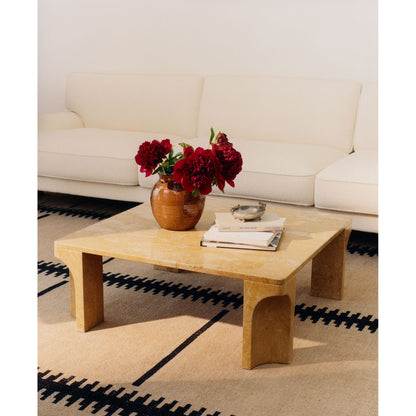 Doric Square Coffee Table - Honey Amber