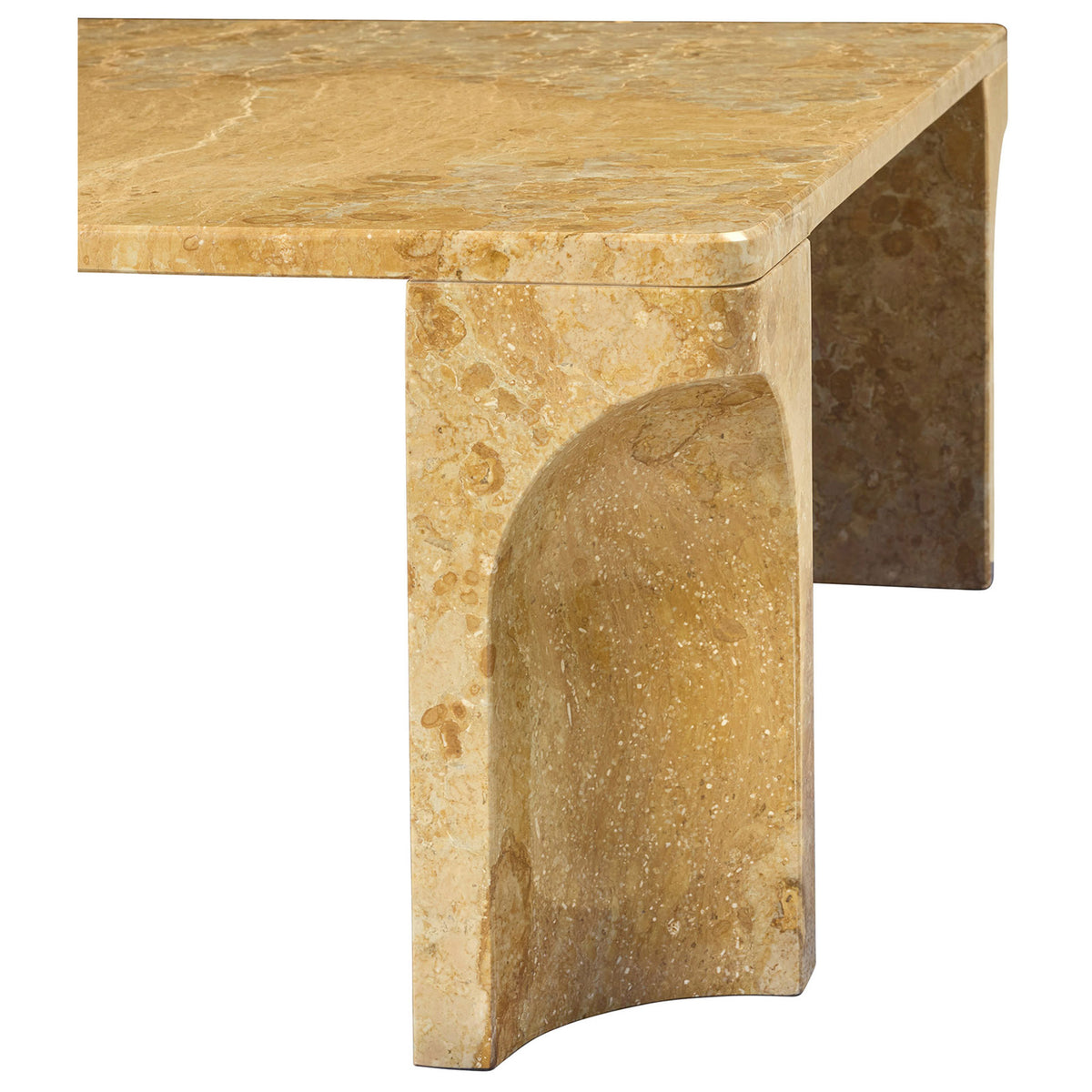 Doric Rectangular Coffee Table - Honey Amber