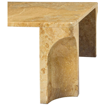 Doric Rectangular Coffee Table - Honey Amber