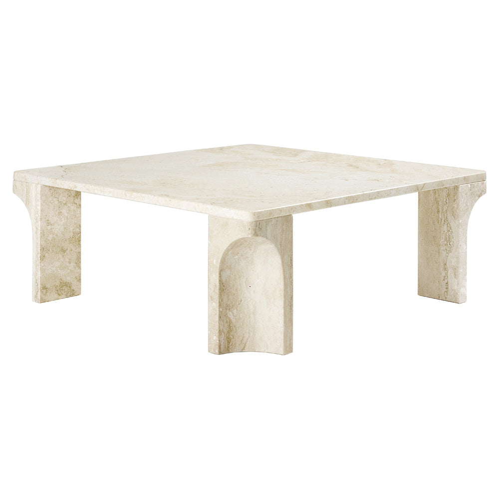Doric Square Coffee Table - Neutral White