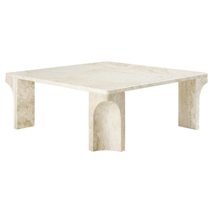 Doric Square Coffee Table - Neutral White