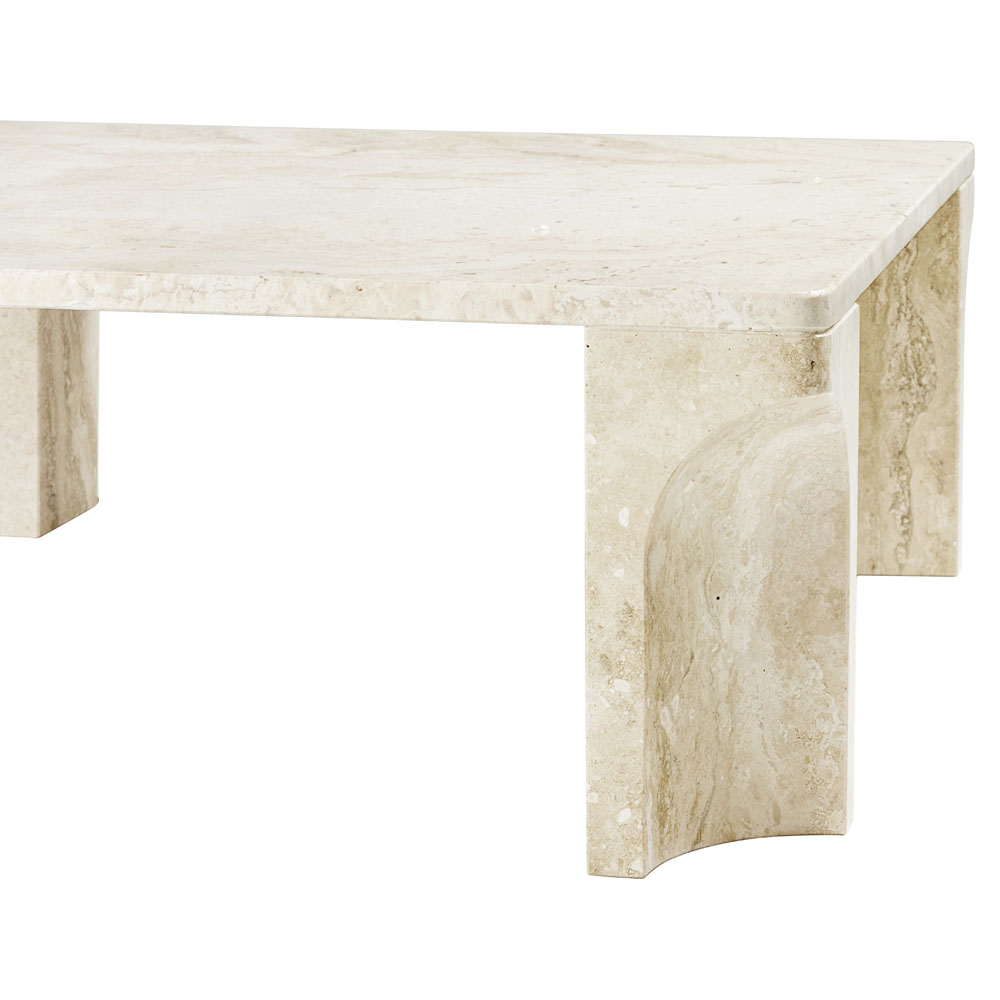 Doric Square Coffee Table - Neutral White