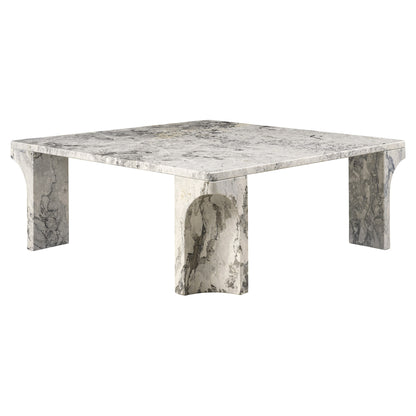 Doric Square Coffee Table - Stormy Gray Marble