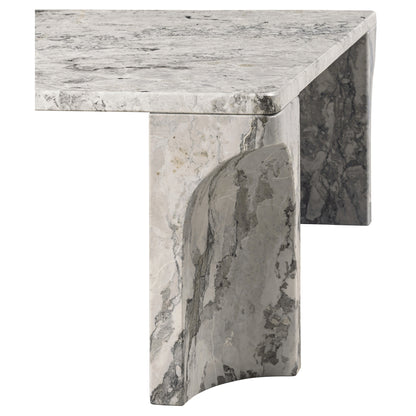 Doric Square Coffee Table - Stormy Gray Marble
