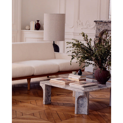 Doric Square Coffee Table - Stormy Gray Marble
