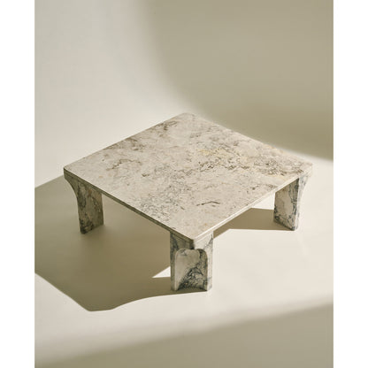 Doric Square Coffee Table - Stormy Gray Marble