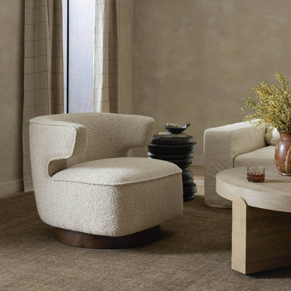 Dottie Swivel Chair - Berber Oatmeal