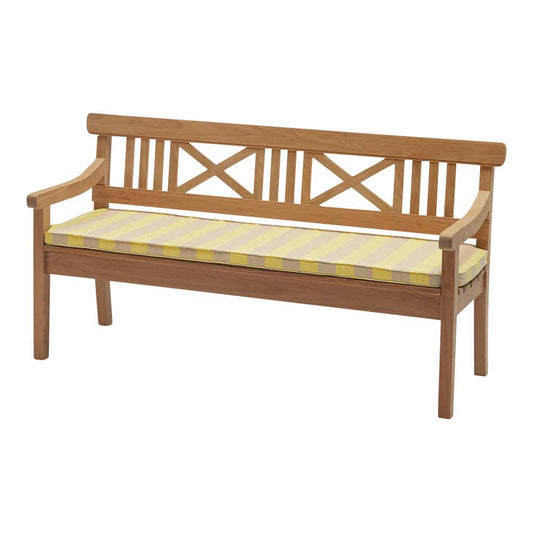 Drachmann Outdoor Bench Cushion - Lemon/Sand Stripe