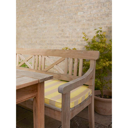 Drachmann Outdoor Bench Cushion - Lemon/Sand Stripe