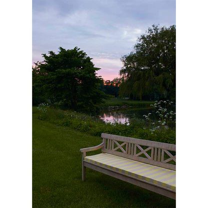 Drachmann Outdoor Bench Cushion - Lemon/Sand Stripe