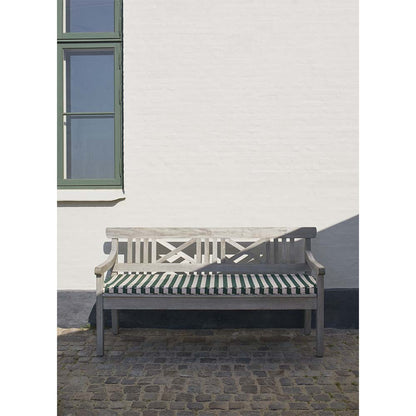 Drachmann Outdoor Bench Cushion - Light Apricot/Dark Green Stripe