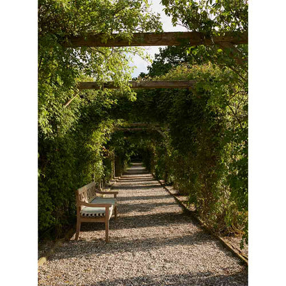 Drachmann Outdoor Bench Cushion - Light Apricot/Dark Green Stripe