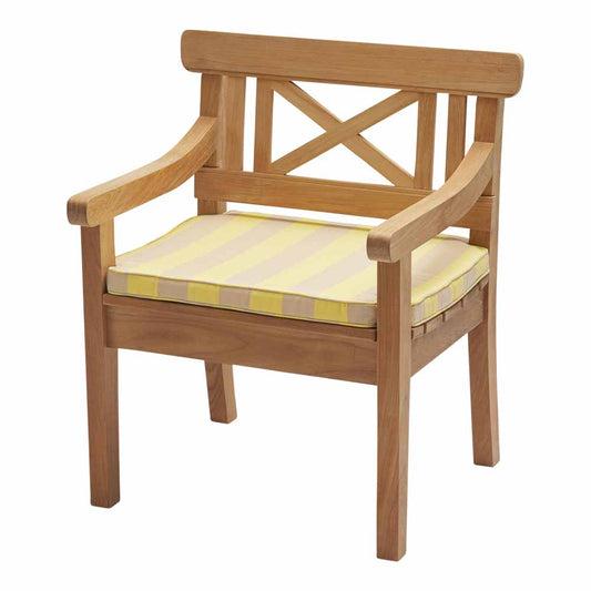 Drachmann Outdoor Chair Cushion - Lemon/Sand Stripe