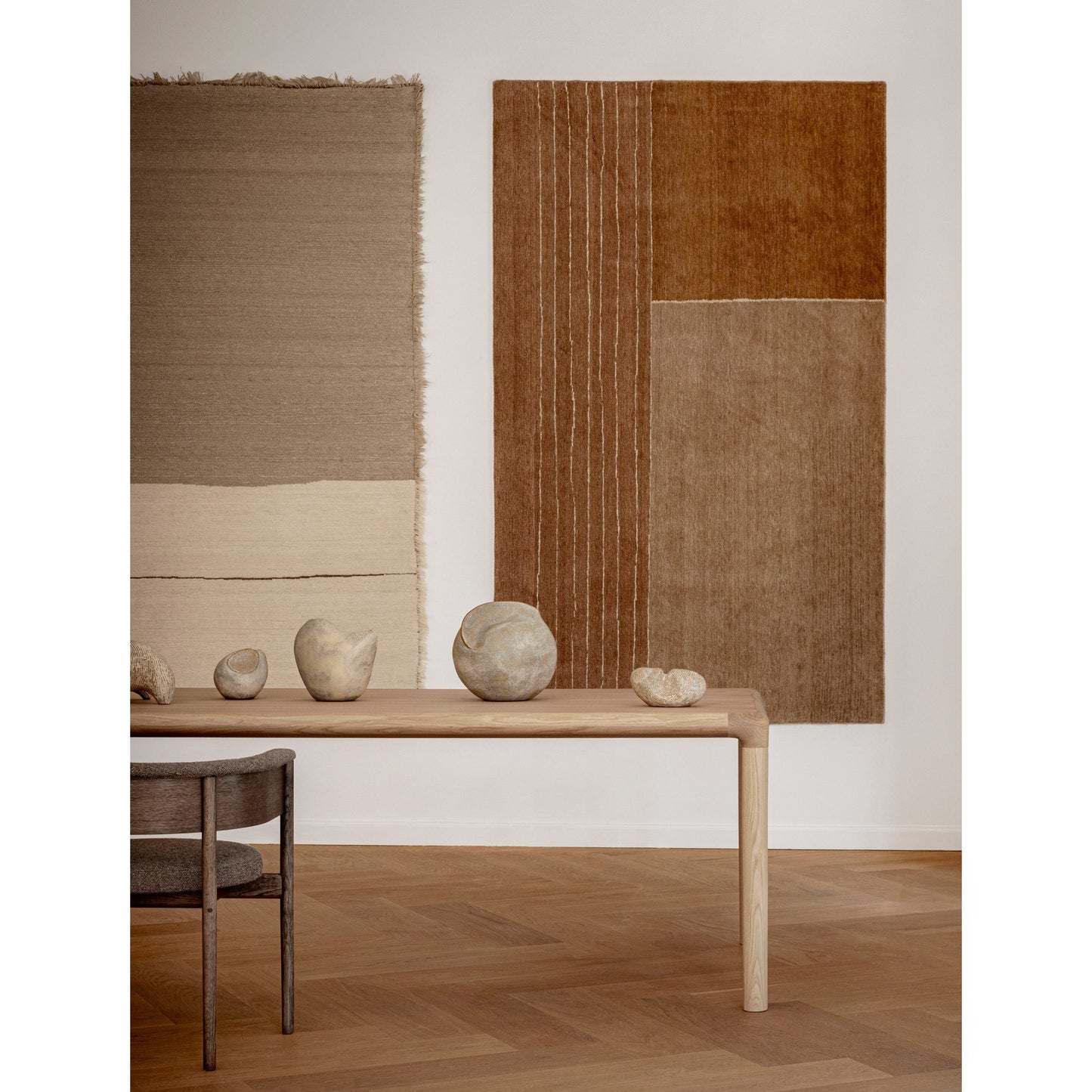 Drift Line Rug - Terracotta