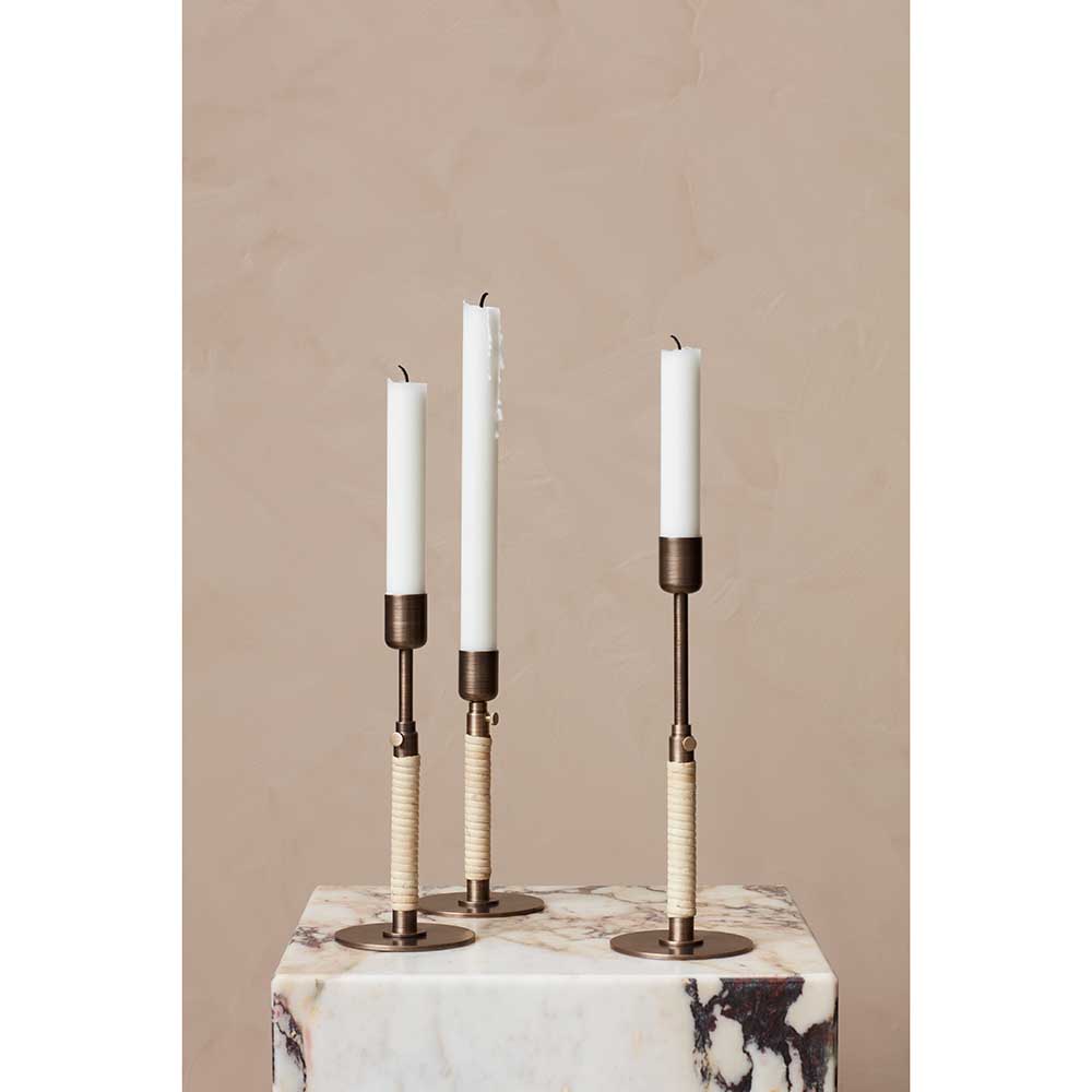 Duca Candle Holder - Bronzed Brass