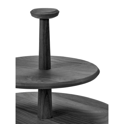 Dune 01 Two Tier Cake Stand - Black