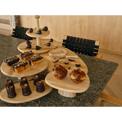 Dune 01 Two Tier Cake Stand - Brown
