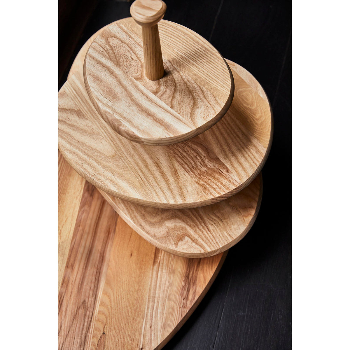 Dune 01 Two Tier Cake Stand - Brown