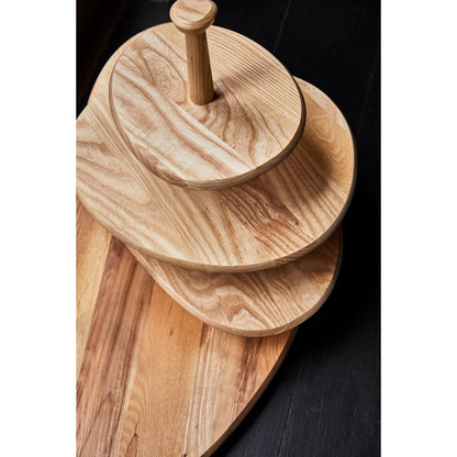 Dune 01 Two Tier Cake Stand - Brown