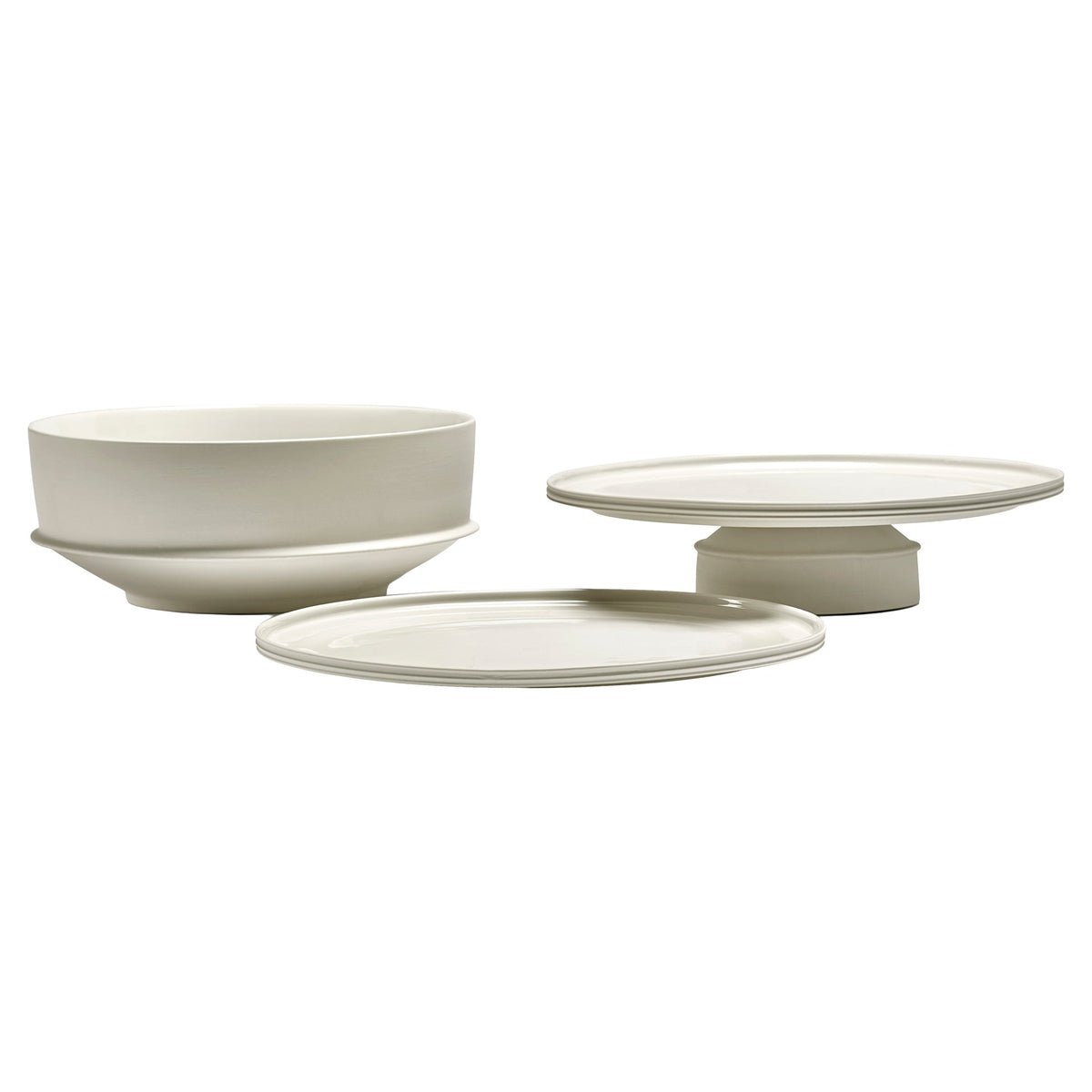 Dune Cake Stand - Alabaster