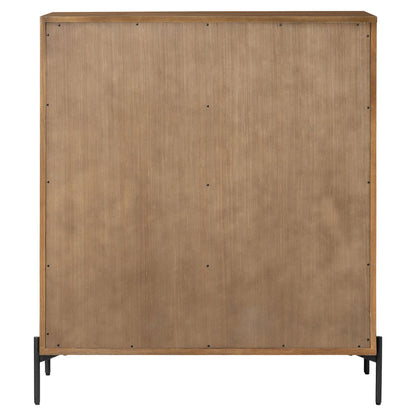 Eaton 5 Drawer Dresser - Amber Oak Resin