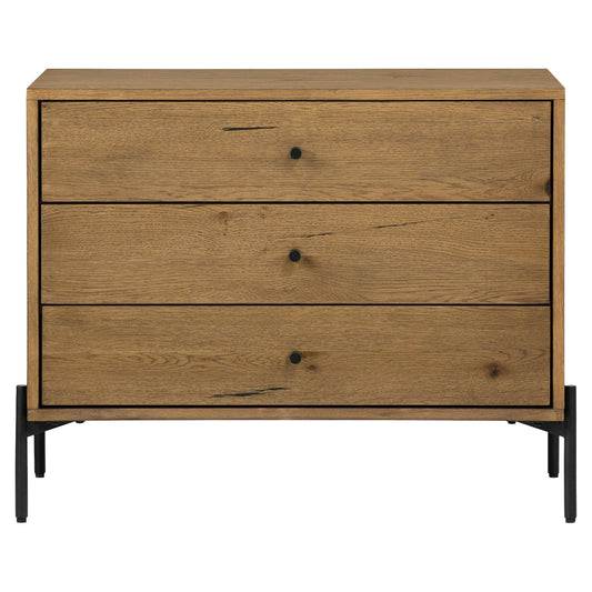 Eaton Large Nightstand - Amber Oak Resin