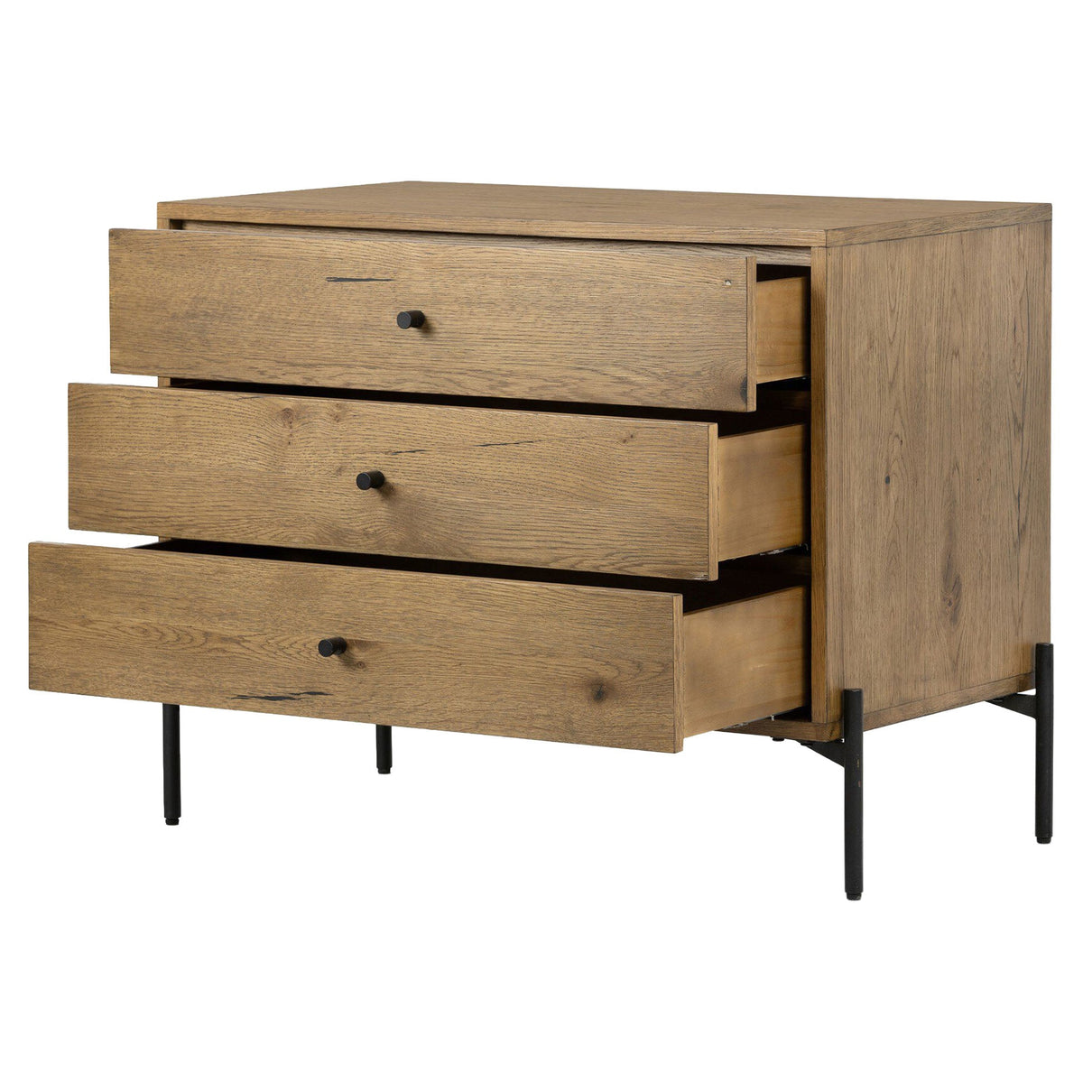 Eaton Large Nightstand - Amber Oak Resin