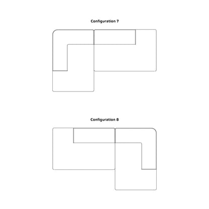 Eave Modular Sectional Sofa - 2 Seater, Configurations 7-8