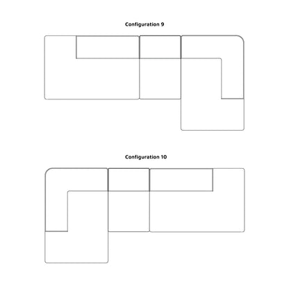 Eave Modular Sectional Sofa - 3 Seater, Configurations 9-10
