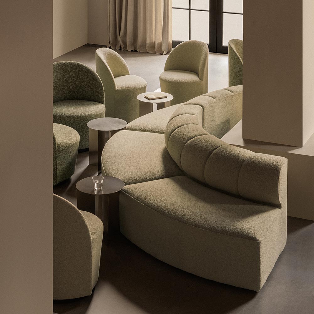 Eave Seamline Modular Sectional Sofa 34" Depth - Convex Open Section