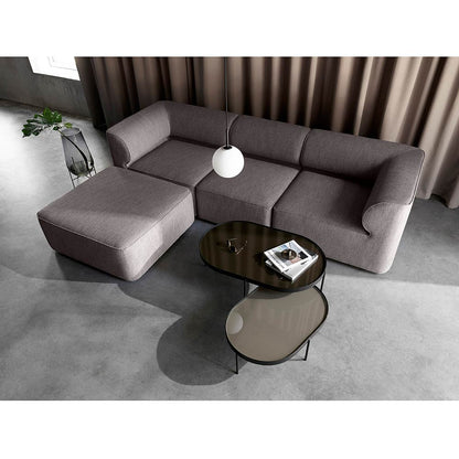 Eave Modular Sectional Sofa – 3 Seater, Configuration 2 With Pouf