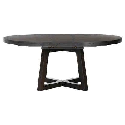 Eberwin Round Ext Dining Table - Dark Carbon