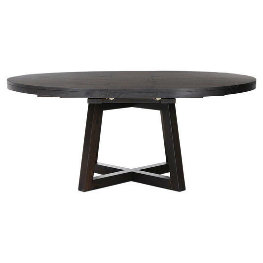 Eberwin Round Ext Dining Table - Dark Carbon