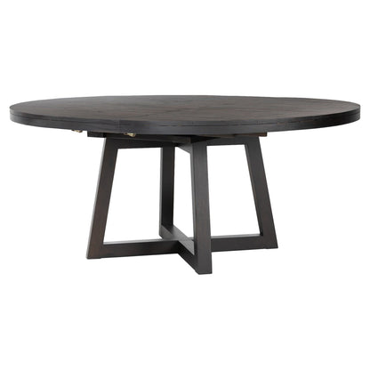 Eberwin Round Ext Dining Table - Dark Carbon